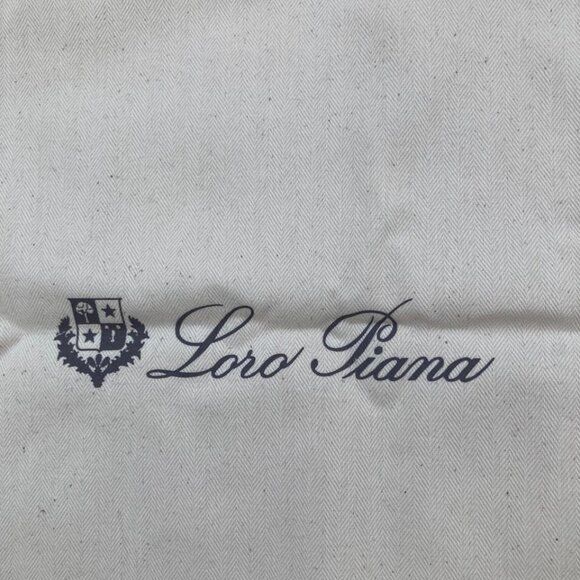 Loro Piana Dust Bag Cream Drawstring Wallet Shoe Storage Cover 16x12 - Picture 4 of 13
